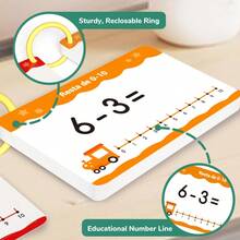 beartale 16pcs Hook And Loop Number Cards, Double-Sided Multiplication Table, Math Learning Toy For Kids, Pre-School Quick Calculation Training, Homeschool & Classroom Teaching Tool - Multicolor - View 5
