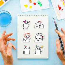 Funny Expression Stickers Pack 50PCS, Cute Cartoon Meme Aesthetic Decals, Waterproof Vinyl Stickers For Water Bottle Laptop Skateboard Phone, Fun Cartoon Sticker Set For Teens Adults Daily Decoration - Multicolor - View 9