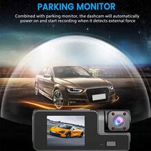 Dash Cam 1080P, Dash Cam Front And Rear, Three Lens Dashcams With Night Vision, WDR, 170° Wide Angle, G-Sensor,  Loop Recording - Black - View 10