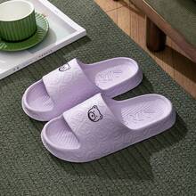 A Pair Of Adorable Cartoon Bear Eva Slippers, Summer Bathroom Slippers, Couple Style Slippers, Suitable For Indoor, Home, And Bathroom Use, Lightweight, Breathable, And Comfortable To Wear. A Perfect Christmas Gift. - Multicolor - View 12