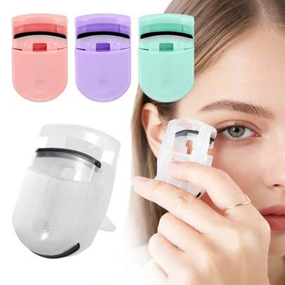 2/4支装便携式睫毛夹，迷你塑料睫毛夹，持久卷翘自然睫毛夹，女士睫毛夹，旅行化妆必备工具