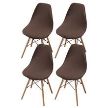1/2/4/6pcs Striped Solid Color Shell Chair Covers Suitable For Home, Hotel, Banquet - Multicolor - View 13