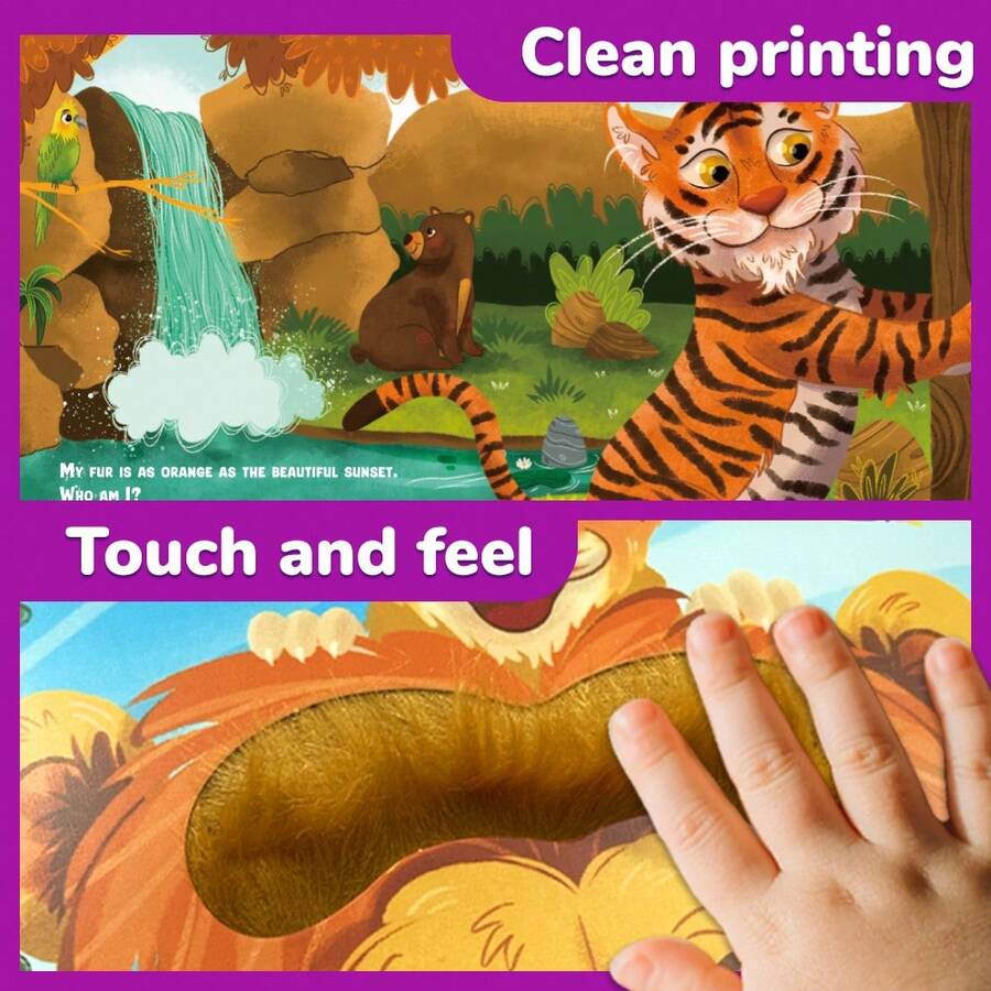 beartale Dinosaur Tactile Touch & Feel Book, Montessori Sensory Development Toys For Babies, Vivid Texture Illustrations, Children's Travel Intelligence Game, School Supplies, Back To School Birthday Party Gift For Boys And Girls