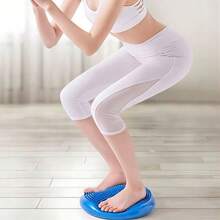 SENSORY PILLOW REHABILITATION SENSORMOTOR BERET HEDGEHOG DISC 33 CM, Inflated Wobble Cushion 33CM Inflatable Air Stability Cushion Balance Board with Pump Non-slip Balance Disc Sitting Posture Trainer Wiggle Seat for School Home Equipment Office - 藍色 - 查看 9
