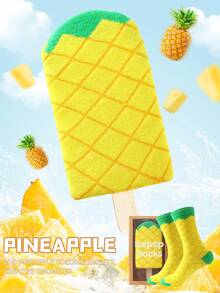 1双多色中筒礼品袜，男女通用情侣礼盒装，柔软冰淇淋图案，创意美食灵感新奇袜子，舒适百搭，适合生日、情人节、复活节、斋月、约会、家庭聚会、派对、节日等场合，独特时尚休闲装 - 彩色 - 查看 10