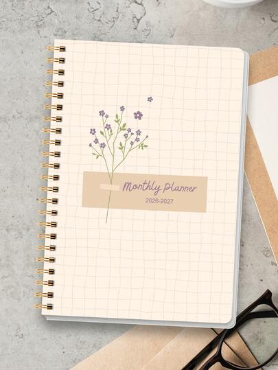 Trees 2026–2027 24 Monthly Planner, 1 Of 2 Year Weekly & Monthly Calendar Planner,Includes Monthly Overviews With Notes,Perfect Planner For Productivity, Appointments & Goal Setting,Office Desk Accessories