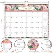 2026 Calendar - 2026 Wall Calendar, Jan. 2026 - Dec. 2026, 14.8" X 11.4", 12 Months Wall Calendar 2026 With Premium Paper, Strong Twin-Wire Binding, Excellent For Planning/Convenient Life - Fruity/Floral - Pink - View 4