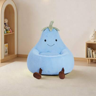  OLIXIS Kids Bean Bag Chair, Stuffed Toddler Couch With Faux Rabbit Fur Cover For Teens & Kids, Comfy Lazy Sofa Chair For Reader, Living Room, Bedroom, Aged 4-12 Years, 24 Inch, Beige