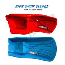 2 X Snow Sledge Kid's Winter Sleek Fast Smooth Sled-Board Blue And Red + Ropes - Multicolor - View 3