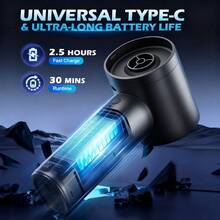 4 In 1 Cordless Vacuum Blower, 18000Pa Strong Suction, Silent Brushless Motor, Dual Speed, USB Fast Charging, Handheld Vacuum For Home Car Office, Multi Accessories Included - Black - View 3