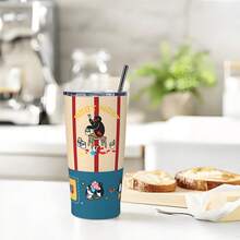 PINGU Themed Stainless Steel Vacuum Insulated Tumbler - "NOOT NOOT!" Penguin Pattern Design - 12 Hour Hot/Cold Thermal Travel Mug, Leak-Proof With Straw, Best Holiday Gift Choice For Anime Fans - Multicolor - View 7