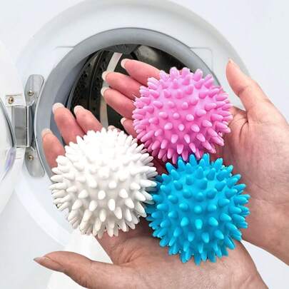 Bolas de limpieza de pelo de mascota de estilo aleatorio - Bolas de lavandería esponjosas, anti-pelusa, bolas de limpieza para lavadora, recolector de pelusa reutilizable y duradero, mantiene la ropa y la ropa de cama sin pelusa, esencial para los dueños de mascotas - Mejora tu experiencia de lavandería