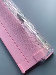 Cortador de papel A4, Cortador de fotos manual portátil de plástico, Herramienta de corte de guillotina mini para papel, fotos, documentos en el escritorio - Multicolor - Ver 8