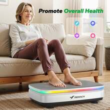 MERACH Vibration Plate Exercise Machine, Curved Vibration Plate For Lymphatic Drainage Weight Loss, Vibrating Plate With Real-Time Calorie Tracking On LED Display, Workout Equipment For Home Women Men - View 8