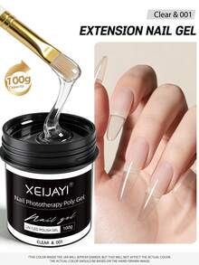 XEIJAYI 6 Colors 100g UV LED Curing Nail Extension Gel, Crystal Nail Extension Gel For Home Salon DIY Nails - Multicolor - View 15