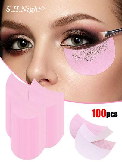 100片眼影贴纸，小尖头，无纺布材质，化妆隔离眼贴，眼部化妆辅助贴纸（必备化妆用品）