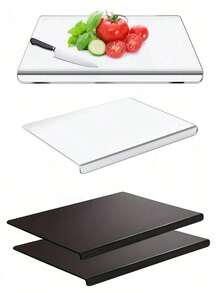 1pc Acrylic Cutting Board For Kitchen Countertop, Countertop Protective Mat, Kitchen Supplies, Large Transparent Cutting Board - Black - View 4