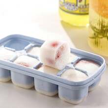 1 pieza Molde de hielo reutilizable de 8 cavidades, hecho a mano y de material suave - Adecuado para hacer cubitos de hielo, postres, chocolates, gelatinas, fácil de desmoldar - Multicolor - Ver 6