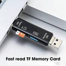 Type-C Android 5-In-1 Card Reader USB2.0 OTG SD/TF Memory Card Universal Reader - Black - View 2