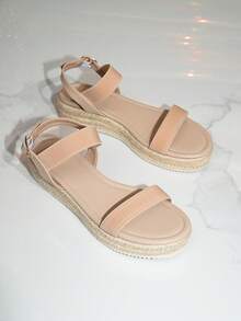Giày sandal nữ đế dày dệt bằng dây gai, kiểu dáng bohemian retro, sandal đế xuồng quai ngang mắt cá chân bằng vải bố, phong cách miền Tây, thích hợp cho các lễ hội âm nhạc, tiệc tùng, đi nghỉ xuân hè, lễ Phục sinh, giày đi biển. - Màu be - Xem 6
