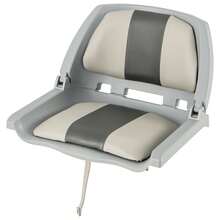 COSTWAY Folding Low Back Boat Seat With Mounting Hardware For Fishing, Grey - Grey - View 1