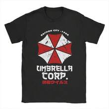 Umbrella Corp. Residents Evils Printed T Shirt Men's Women Cotton Vintage T-Shirt Round Neck Tees Short Sleeve Clothes Gift Idea - 黑色 - 查看 11