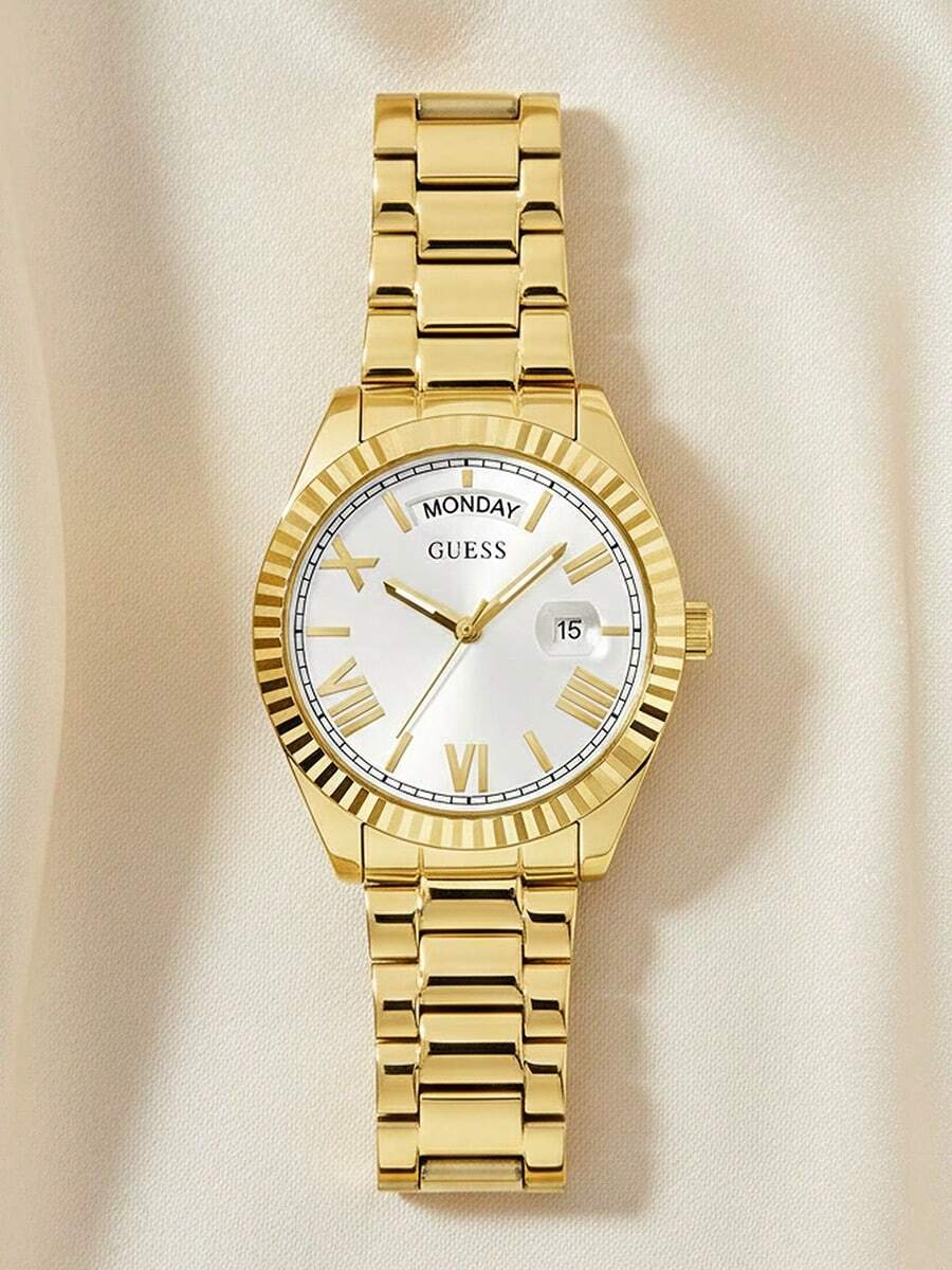 Guess 女士石英表，不锈钢表带，不锈钢表壳，适合日常聚会及其他场合 GW0308L2 - 白色+金色錶帶 - 查看 1
