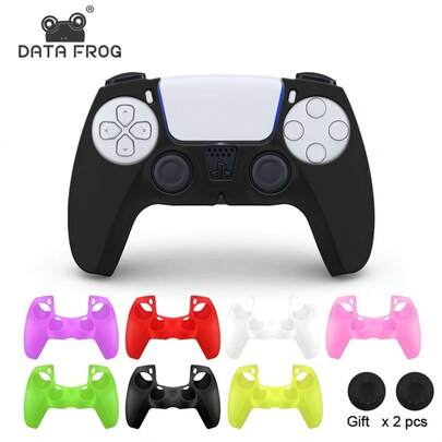 DATA FROG Soft Silicone Protective Cover For 5 Controller Joystick Protection Case For P5 Gamepad With Luminous Cap