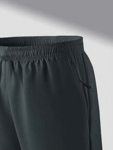 1pc Tween Boy Casual Exercise Sports Outdoor Shorts, Spring/Summer - Dark Grey - View 5