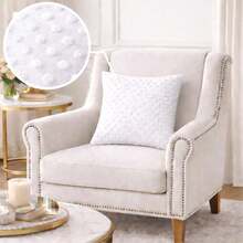 Luxury Soft Bubble Cushion Cover 45cm X 45cm. - 白色 - 查看 1