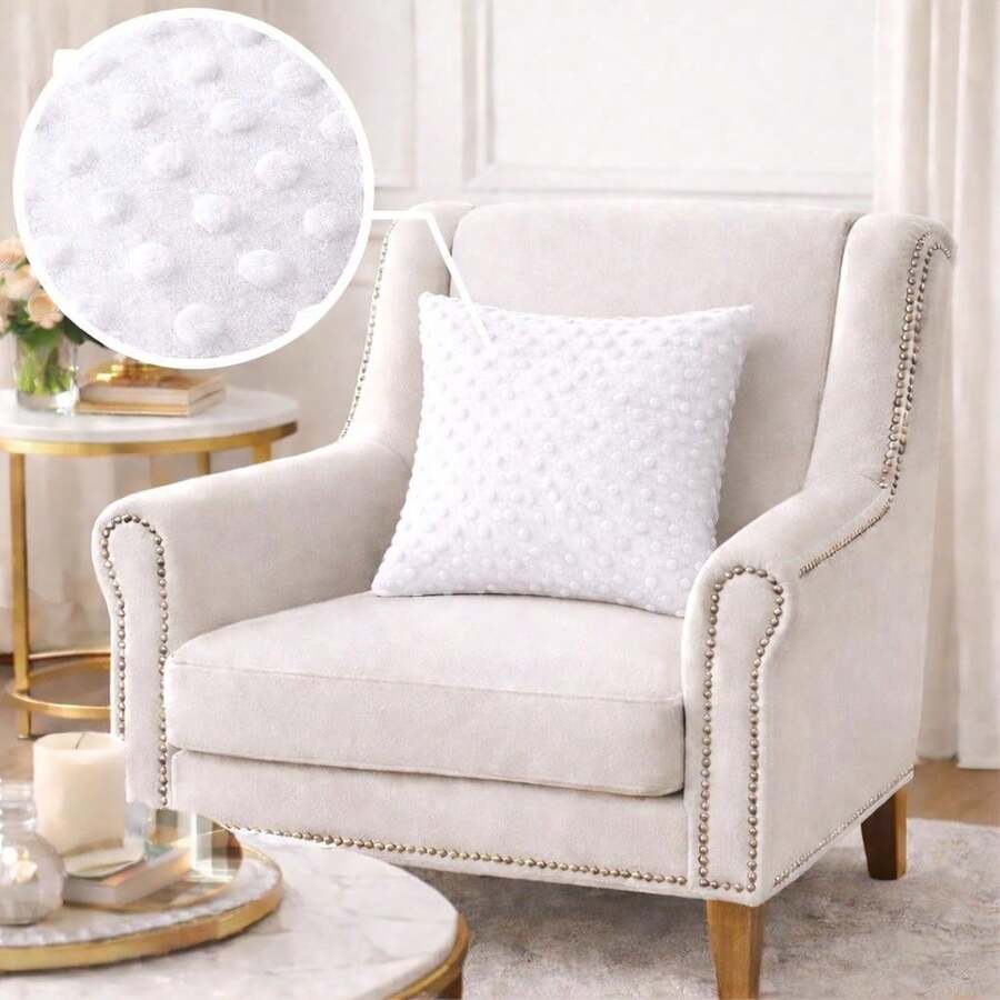 Luxury Soft Bubble Cushion Cover 45cm X 45cm. - 白色 - 查看 1