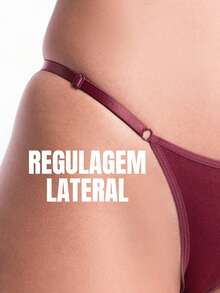 Set Of 7 Thong Panties With Adjustable Straps, Push-Up Style, In Smooth Microfiber - 彩色 - 查看 2