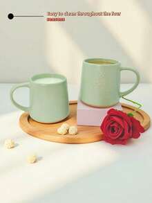 1PC Premium Elegant Ceramic Coffee Cup - Multicolor - View 5