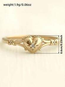 1 Buah Cincin Fashion Zirkonia Kubik untuk Wanita, Hadiah Hari Valentine, Pernikahan, Ulang Tahun, atau Pesta. - 1# - View 7