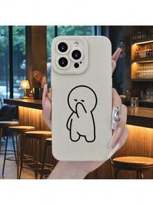 おしゃれで楽しいカップルを使うのかわいい柄ので人気のあるのあるのバレンタインデーや夏のクリエイティブな落下防止フロストモバイルフォンケース  16E/16/16PRO/16PLUS/15/15PLUS/15PRO/15PROMAX/14/14PLUS/14PRO/14PROMAX/13/13PRO/13PROMAX/12/11/Plus/Proを使う - ホワイト - チェックする 11