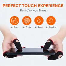 Carbon Fiber Gaming Finger Sleeves – Touchscreen Compatible, Breathable & Anti-Sweat – Includes Metal Case – Perfect For Mobile Gamers Seeking Precision & Accuracy - Multicolor - View 5