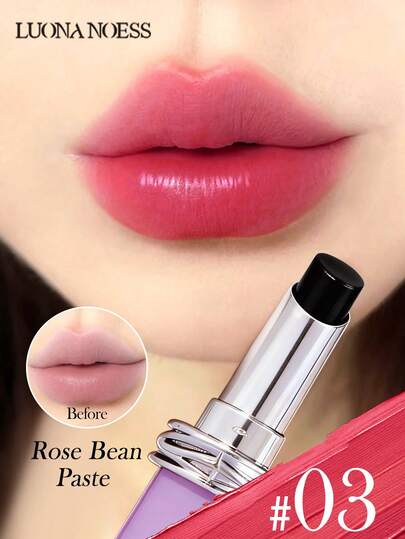 LUONANOESS 2,0 Rouge à lèvres et brillant à lèvres noir magique, longue tenue, non collant, couleur nude hydratante, rehausse l'éclat et la plénitude, convient aux femmes et aux filles, idéal pour l'automne/l'hiver, parfait pour un usage quotidien, les voyages, les activités extérieures, les vacances, Noël, les anniversaires, les remises de diplômes, les fêtes et le maquillage mode