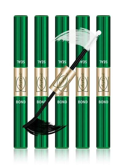  Lashsun 5pcs/Set Waterproof Eyelash Extension Glue, 10ml 2-In-1 Eyelash Cluster Glue, DIY Eyelash Extension At Home