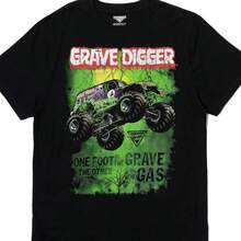 Monster Jam Adult T-Shirt G.Rave D.Igger El Toro Loco Megalodon - Black - View 1