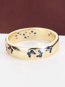 1pc Elegant Butterfly Geometric Design Cubic Zirconia Inlaid Fashion Ring For Women - Multicolor - View 17