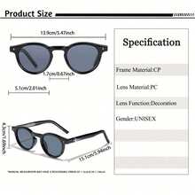 Retro Sunglasses Round PC+CP Temple Metal Core Fashion Frame Men's Eyeglasses Women Outdoor Sports Party Travel Driving Vacation Beach Casual Glasses Street Decors Photo Props , Ideal Choice For Gifts With Full Package - K40213 - 查看 2