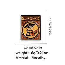 汉堡囚犯珐琅徽章 趣味卡通小偷胸针 翻领别针 徽章 背包服装配饰 时尚珠宝礼品 - 黑色 - 查看 15