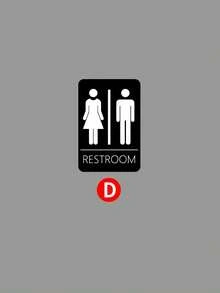 1pc Acrylic 3D Restroom Sign, Barrier-Free Washroom Text Directional Signage, Men/Women Bathroom Indicator Plaque, Cork Board, Pin Board, Vision Board - Multicolor - View 17