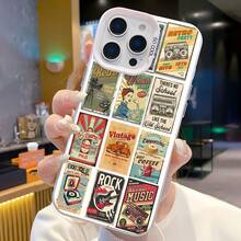 Estuche para teléfono Retro Cinema Vibes Compatible con estuches para teléfonos   17  16 Pro Max  15 Pro Max  13 y  12 Hecho de material TPU Diseño nuevo y elegante que brinda protección contra golpes y caídas Un gran regalo para familiares, amigos, seres queridos, novios, novias y para días festivos y aniversarios - Plateado - Ver 5