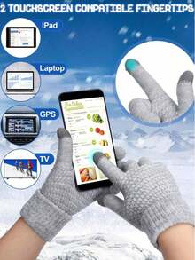 Bộ 2 món bịt tai và găng tay mùa đông, bao gồm bịt tai giữ ấm có thể gập lại (đeo phía sau) và 1 đôi găng tay giữ ấm mùa đông, thích hợp sử dụng trong mùa đông. - Bịt tai + găng tay - Xem 3