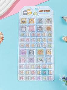 3D Embossed Crystal Stickers, Fruit And Rabbit Patterns, Children's DIY Craft Materials, Gift Stickers, Memo Stickers, Office & School Supplies, Unisex, Improve Work Efficiency - Multicolor - View 6