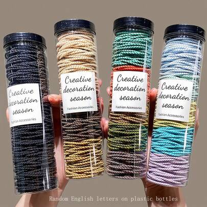 100个/套 弹性发圈，加厚无缝发带，不伤发，柔软马尾辫发圈，适合女孩和女性的发饰