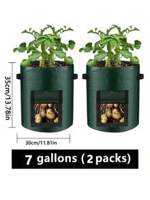 Sacs de culture, bacs à pommes de terre avec rabat et poignées, pots de jardin en tissu durable et résistants, convenant à la plantation d'oignons, de fruits, de tomates, de carottes, de légumes. Sacs de plantation de jardin pour usage extérieur, avec trous de drainage. Idéal pour Pâques, plantes, jardinage, jardinières d'extérieur, décoration de la maison, décoration de jardin, balcon, décoration de cour - Multicolore - Voir 14