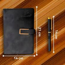 Set de Regalo de Oficina Elegante con Cuaderno de Piel y Bolígrafo de Lujo para Profesionales - A5 - Ver 2