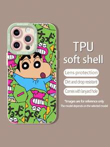 Shin-chan sonriendo con el símbolo de la paz rodeado de arte. Esta elegante funda es compatible con Samsung, Apple, OPPO, , etc. Fabricada en TPU flexible, resistente a golpes y arañazos, ofrece una excelente protección contra caídas y un agarre cómodo. Es un regalo ideal para familiares, amigos y seres queridos, y una opción perfecta para festivales. - Blanco - Ver 5